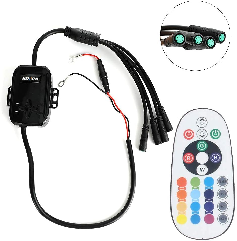 210 Degrees Wide Angle RGBW Rock Lights App/Voice Mode Music Mode The Night Shift Performance Street Gear by The Night Shift Automotive Apparel
