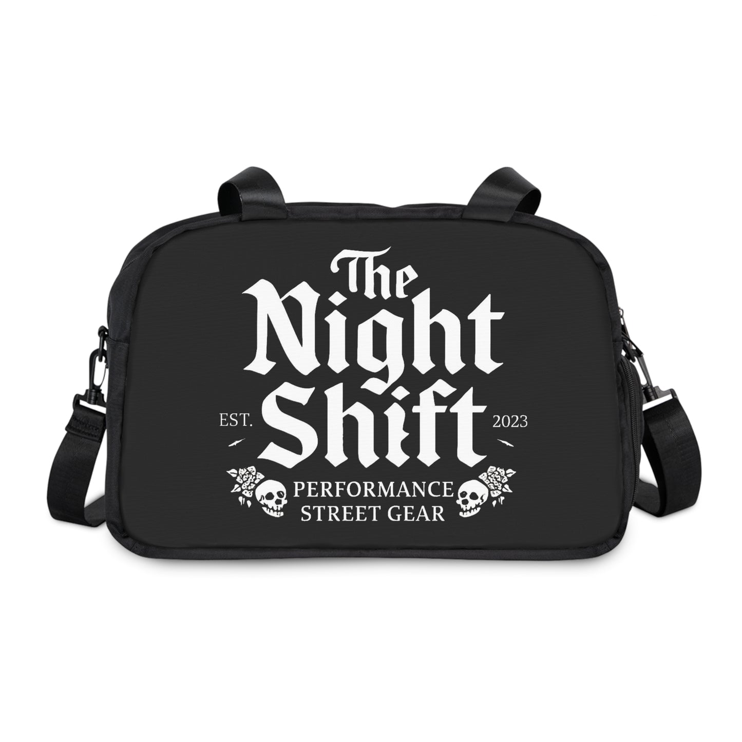 Gym & Fitness Handbag 12.4" x 13.3" Black Printify by The Night Shift Automotive Apparel