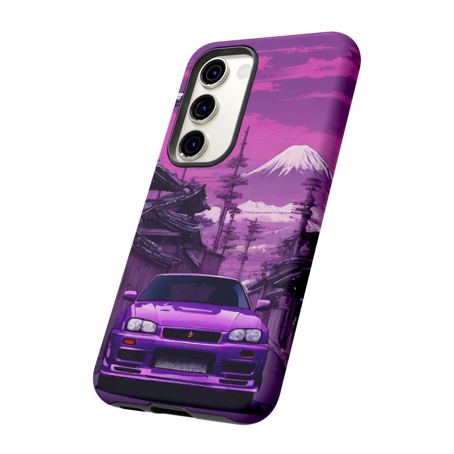 Nissan Skyline R34 Mt Fuji-Dual Layer Ultra Tough Phone Case Printify by The Night Shift Automotive Apparel