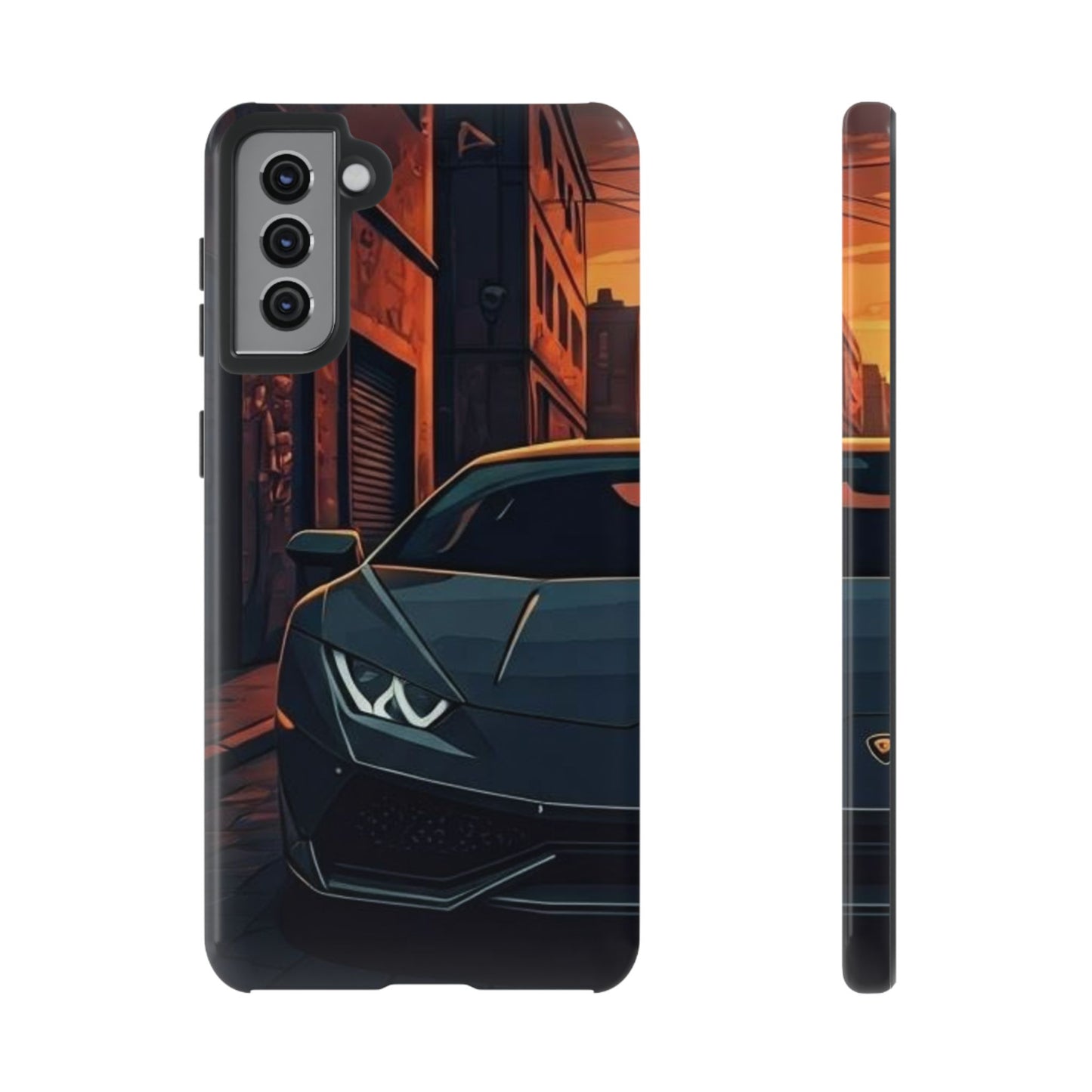 Lamborghini Huracan Street Life-Dual Layer Ultra Tough Phone Case Samsung Galaxy S21 Plus Glossy Printify by The Night Shift Automotive Apparel