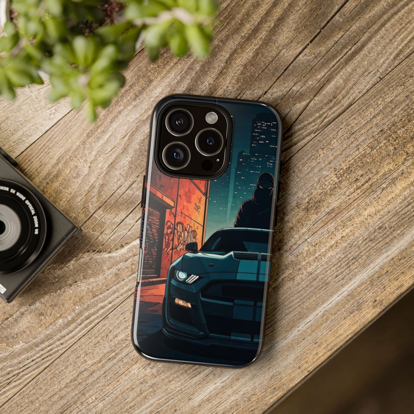 Ford Mustang Shelby GT350 Street Life-Dual Layer Ultra Tough Phone Case iPhone 16 Pro Glossy Printify by The Night Shift Automotive Apparel