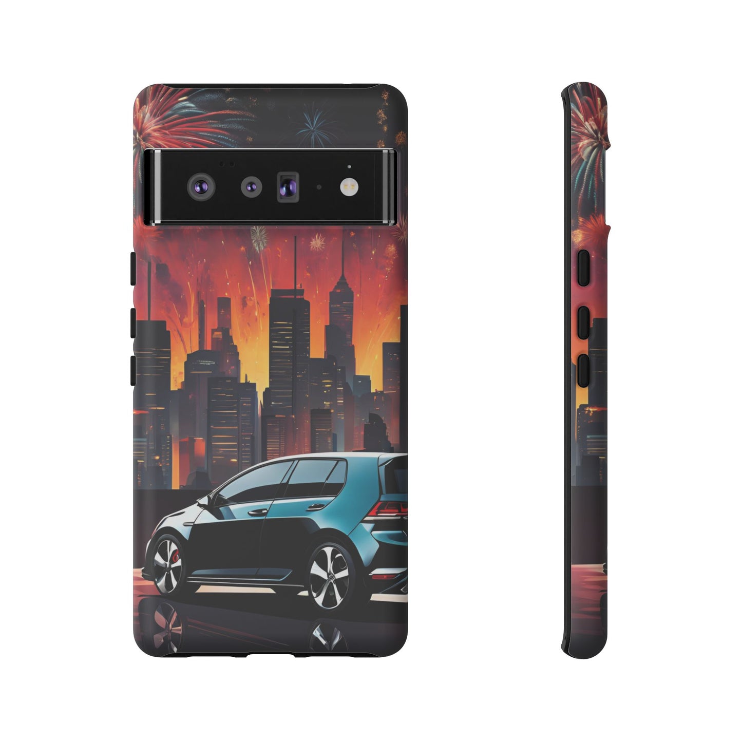 Volkswagon Golf GTI Fireworks-Dual Layer Ultra Tough Phone Case Printify by The Night Shift Automotive Apparel
