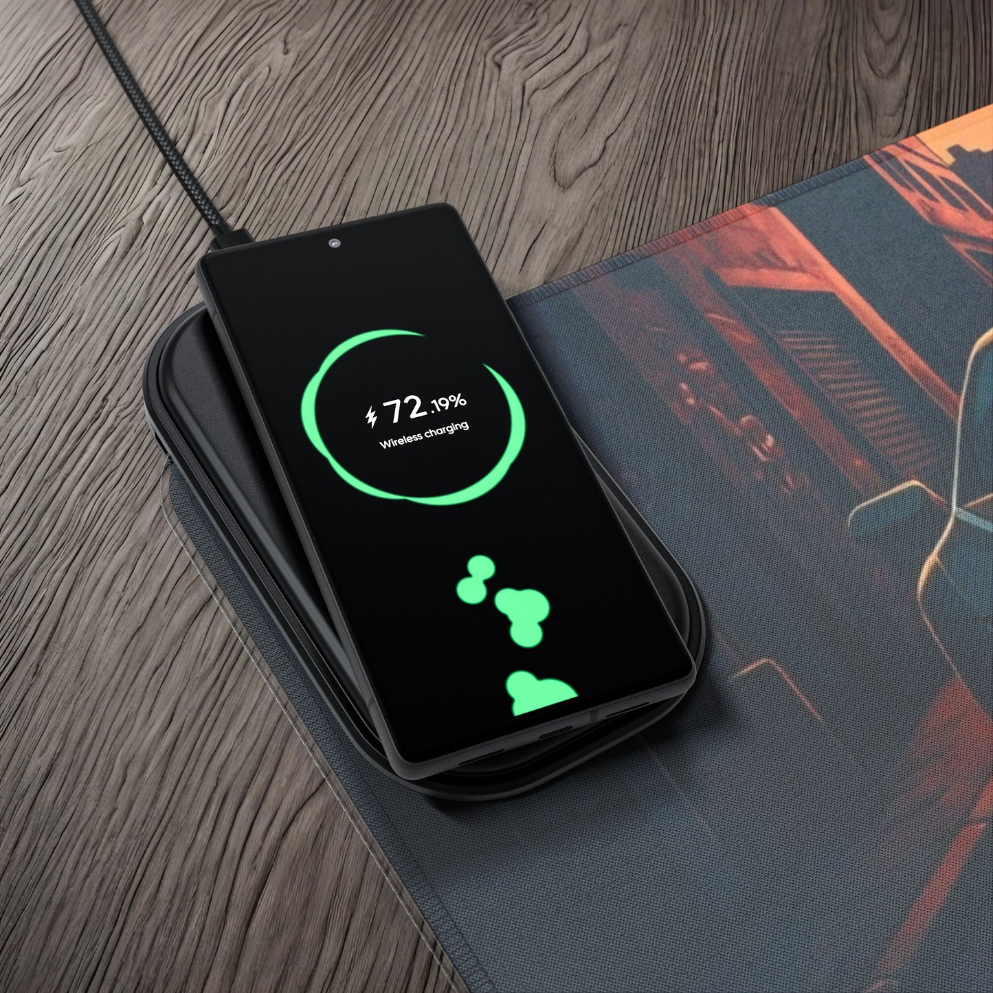 Lamborghini Huracan Street Life-LED Gaming Mouse Pad with Wireless Charging Printify by The Night Shift Automotive Apparel