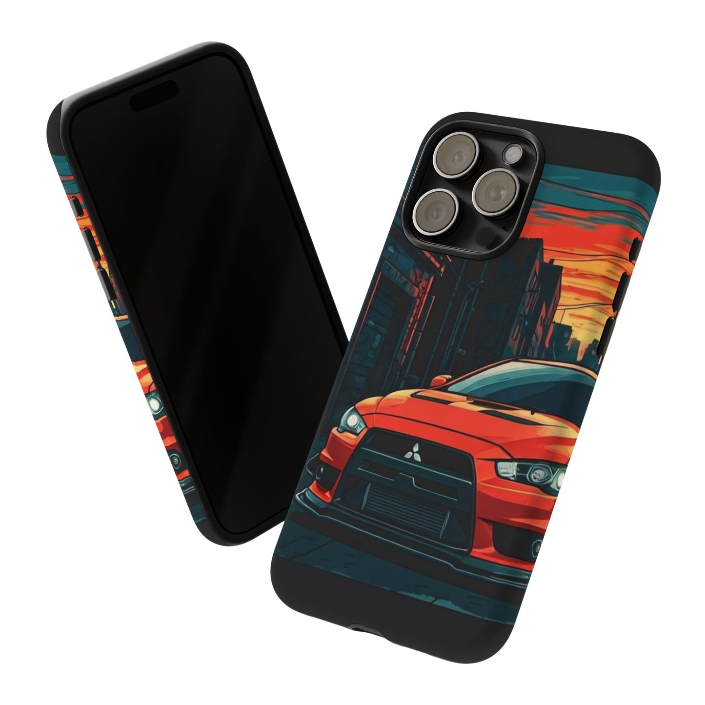 Mitsubishi Evo X Street Life-Dual Layer Ultra Tough Phone Case Printify by The Night Shift Automotive Apparel