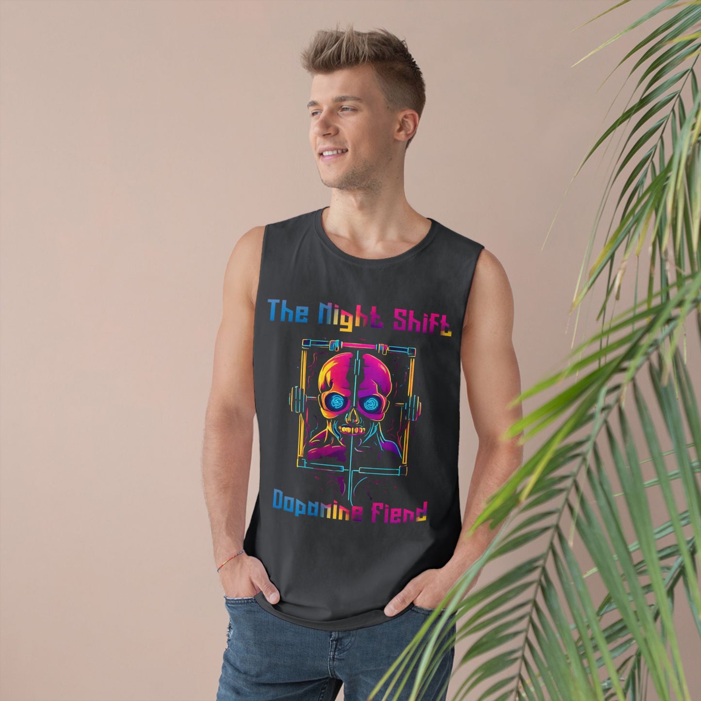 Dopamine Fiend - Premium Unisex Barnard Tank Top Printify by The Night Shift Automotive Apparel