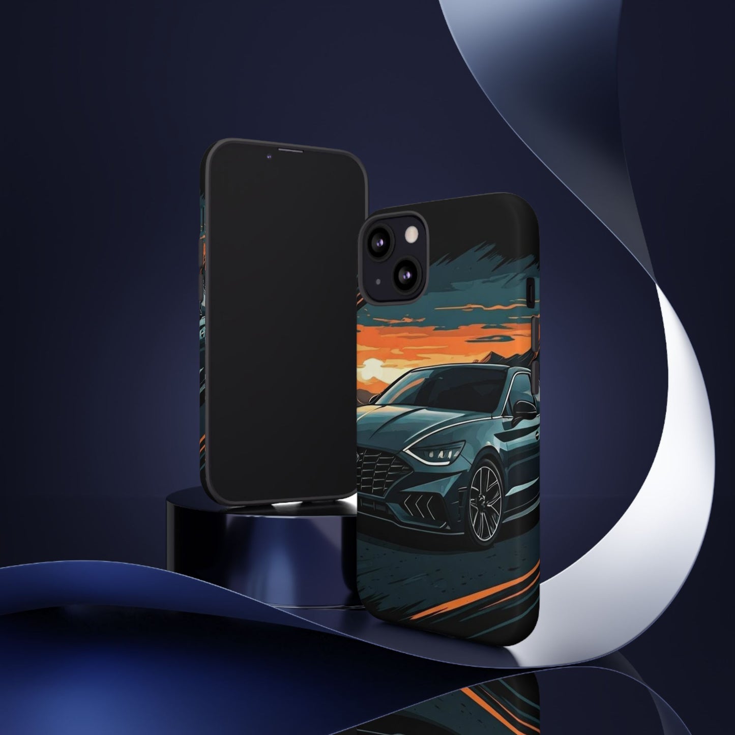 Hyundai Sonata-Sunset Drive-Dual Layer Ultra Tough Phone Case iPhone 13 Matte Printify by The Night Shift Automotive Apparel