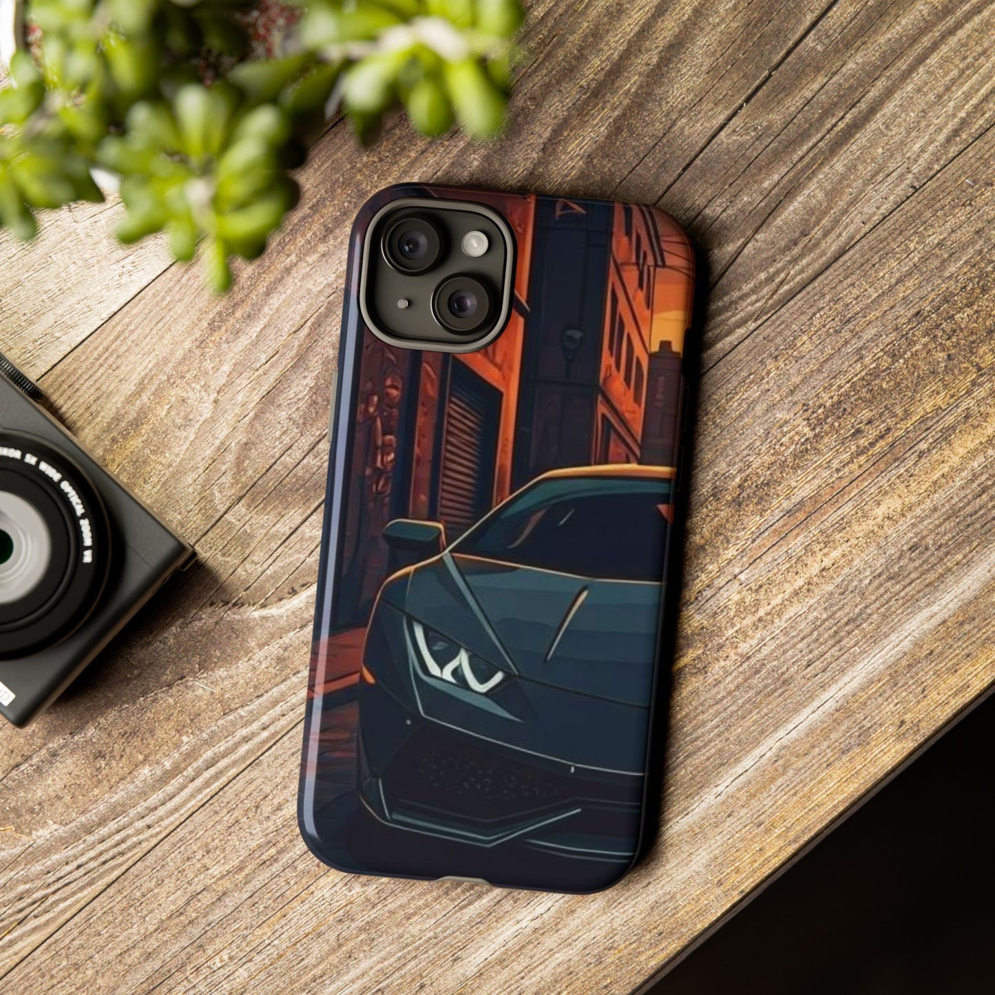 Lamborghini Huracan Street Life-Dual Layer Ultra Tough Phone Case iPhone 15 Plus Glossy Printify by The Night Shift Automotive Apparel