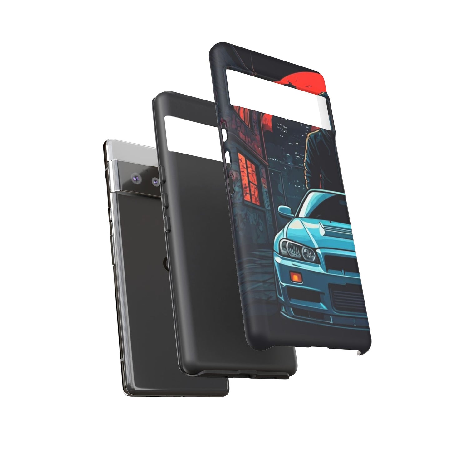 Nissan Skyline R34 Street Life-Dual Layer Ultra Tough Phone Case Printify by The Night Shift Automotive Apparel