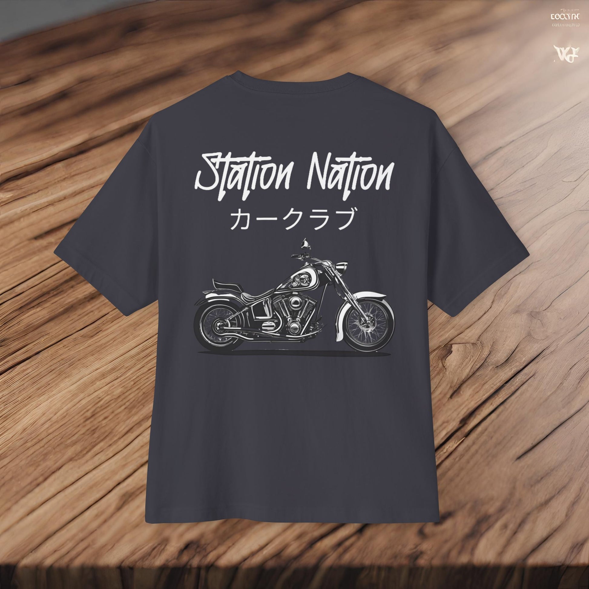 Station Nation-Premium, Ultra Soft Unisex Oversized Boxy Tee Printify by The Night Shift Automotive Apparel
