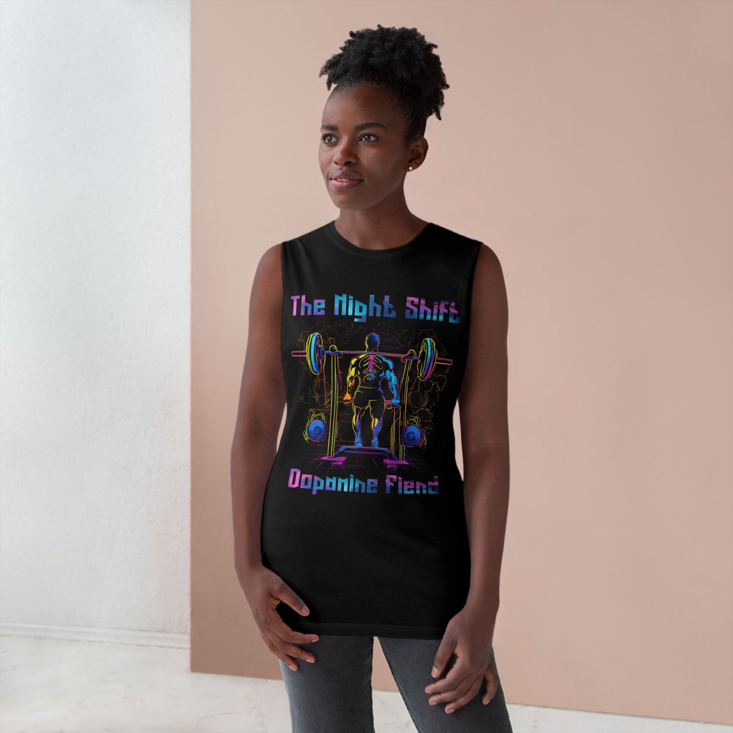 Dopamine Fiend - Premium Unisex Barnard Tank Top Printify by The Night Shift Automotive Apparel