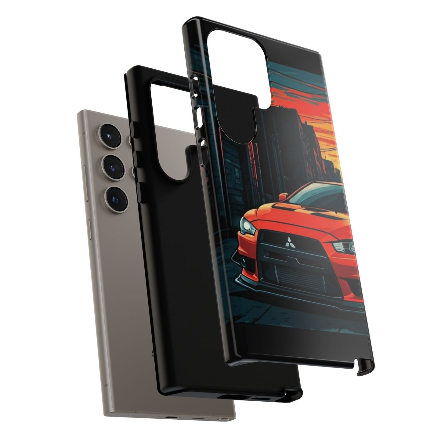 Mitsubishi Evo X Street Life-Dual Layer Ultra Tough Phone Case Printify by The Night Shift Automotive Apparel