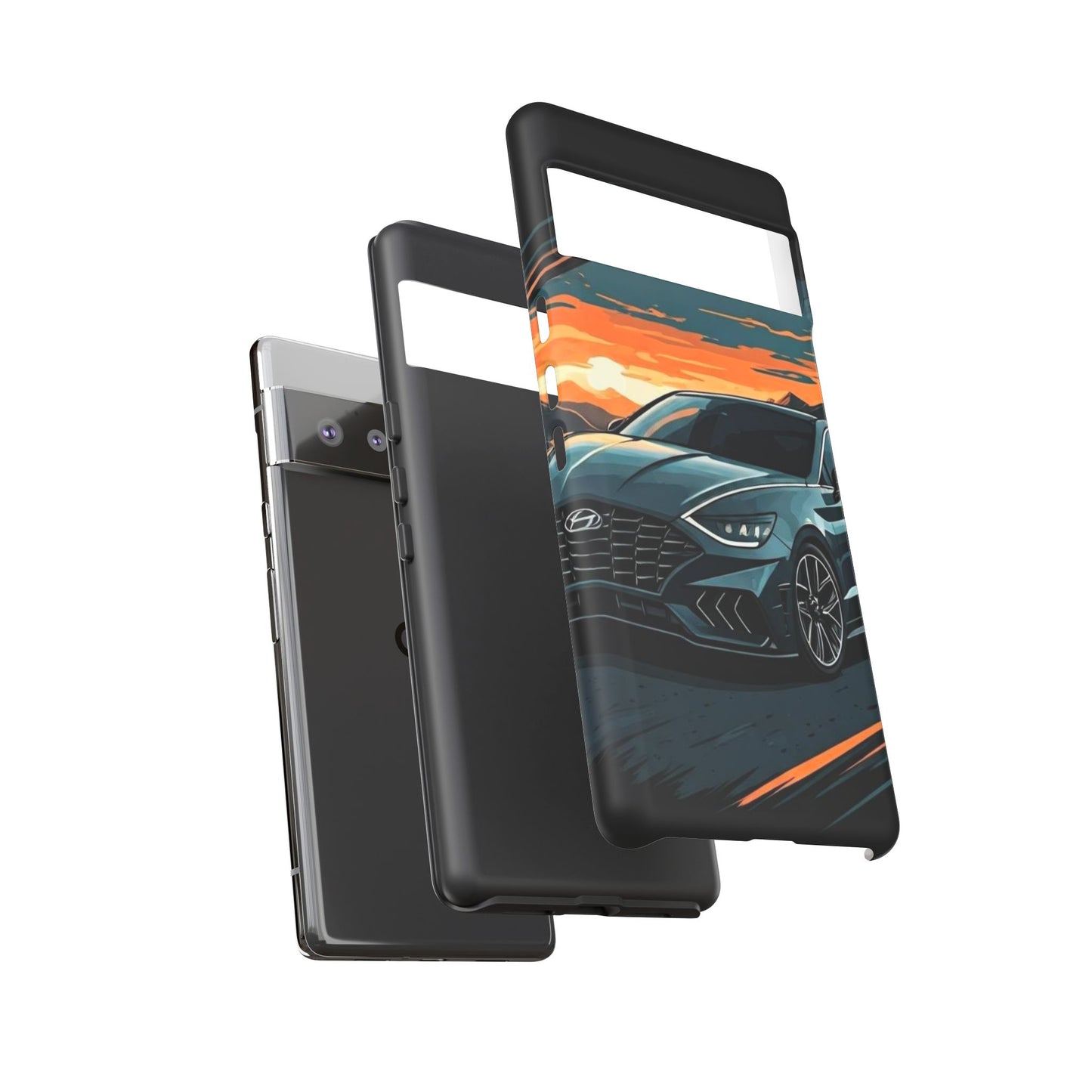 Hyundai Sonata-Sunset Drive-Dual Layer Ultra Tough Phone Case Printify by The Night Shift Automotive Apparel
