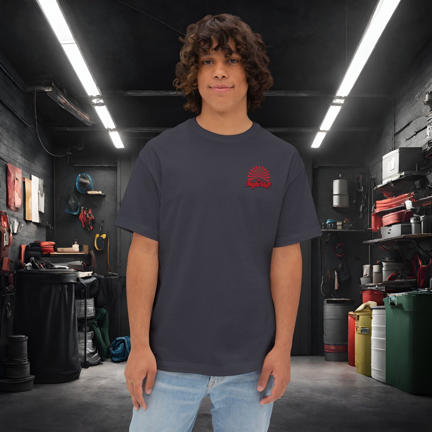 Good Vibes Dragon-Premium, Ultra Soft Unisex Oversized Boxy Tee Printify by The Night Shift Automotive Apparel