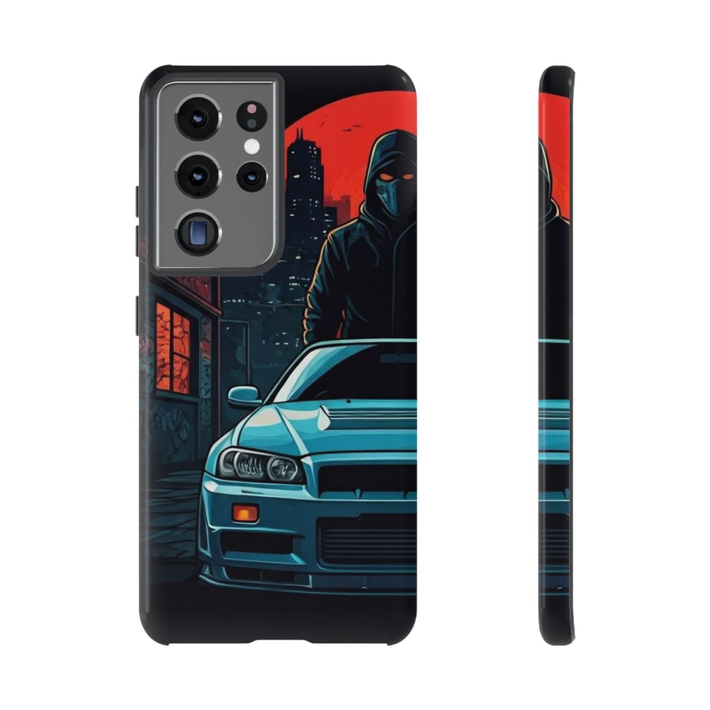 Nissan Skyline R34 Street Life-Dual Layer Ultra Tough Phone Case Samsung Galaxy S21 Ultra Glossy Printify by The Night Shift Automotive Apparel