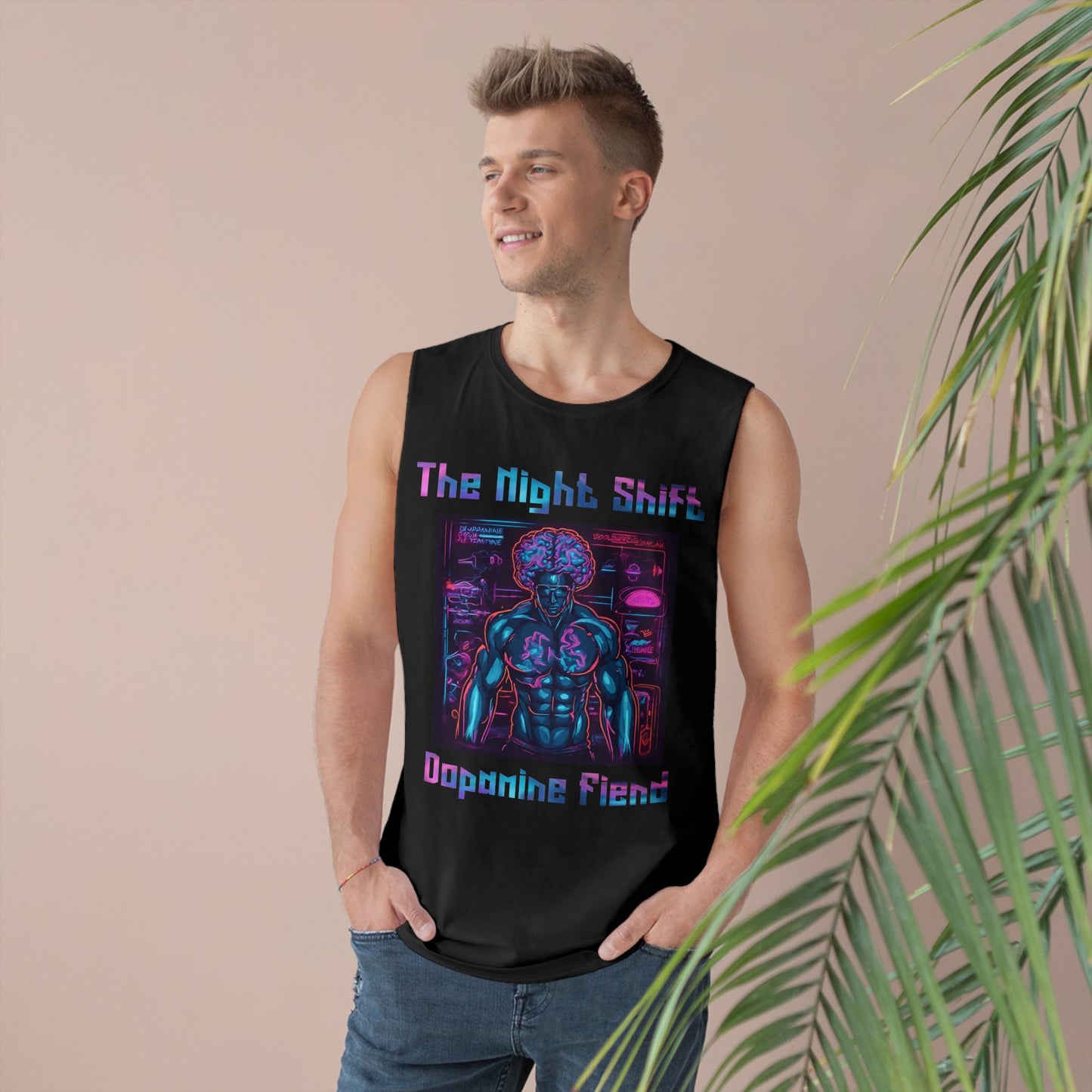 Dopamine Fiend - Premium Unisex Barnard Tank Top Printify by The Night Shift Automotive Apparel