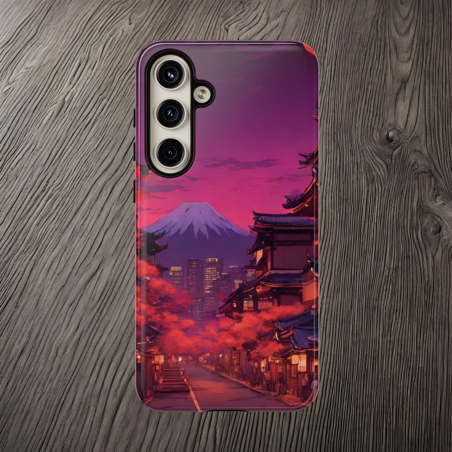 Traditional Japanese Village Countryside-Dual Layer Ultra Tough Phone Case Samsung Galaxy S24 Plus Glossy Printify by The Night Shift Automotive Apparel