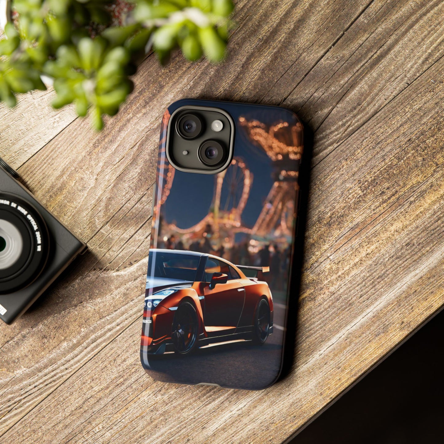 Nissan GTR R35-Dual Layer Ultra Tough Phone Case iPhone 15 Glossy Printify by The Night Shift Automotive Apparel
