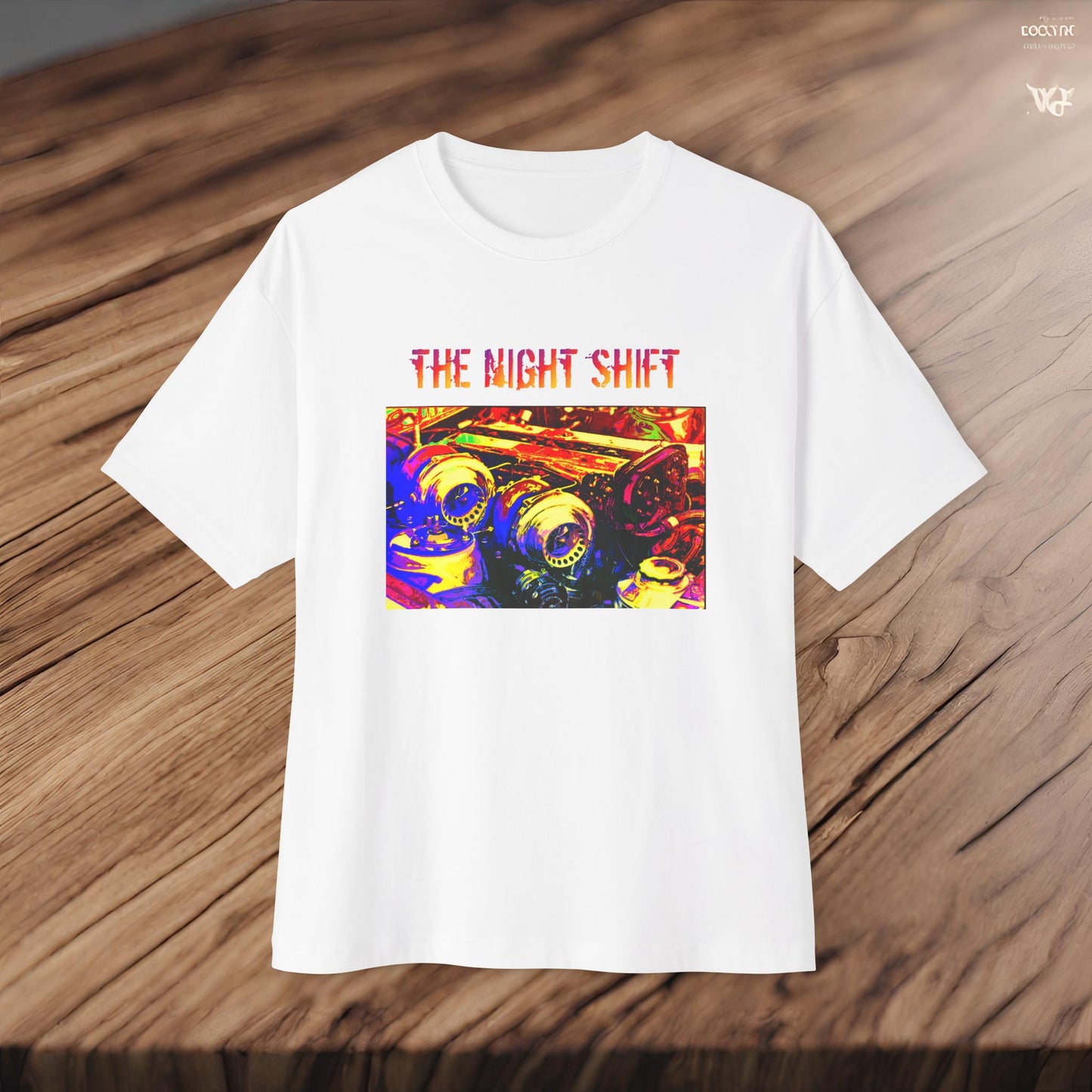 1JZ-GTE Twin Turbo Synthwave-Premium, Ultra Soft Unisex Oversized Boxy Tee Printify by The Night Shift Automotive Apparel