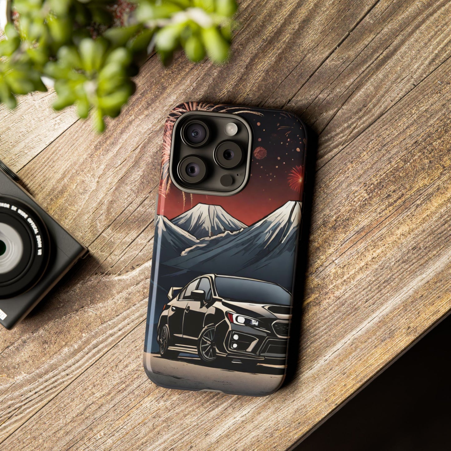 Subaru WRX/STI Fireworks-Dual Layer Ultra Tough Phone Case iPhone 15 Pro Glossy Printify by The Night Shift Automotive Apparel
