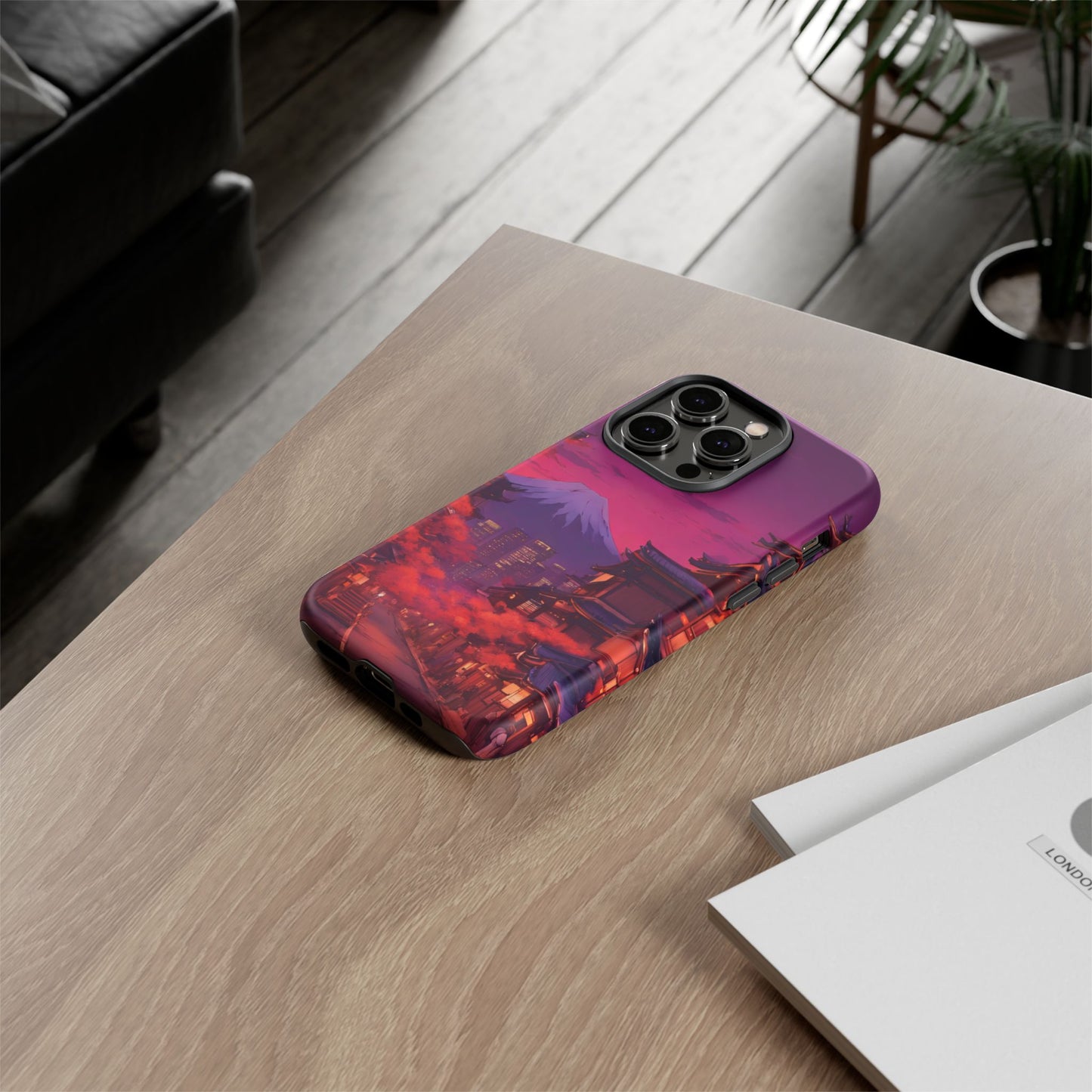 Traditional Japanese Village Countryside-Dual Layer Ultra Tough Phone Case iPhone 14 Pro Matte Printify by The Night Shift Automotive Apparel
