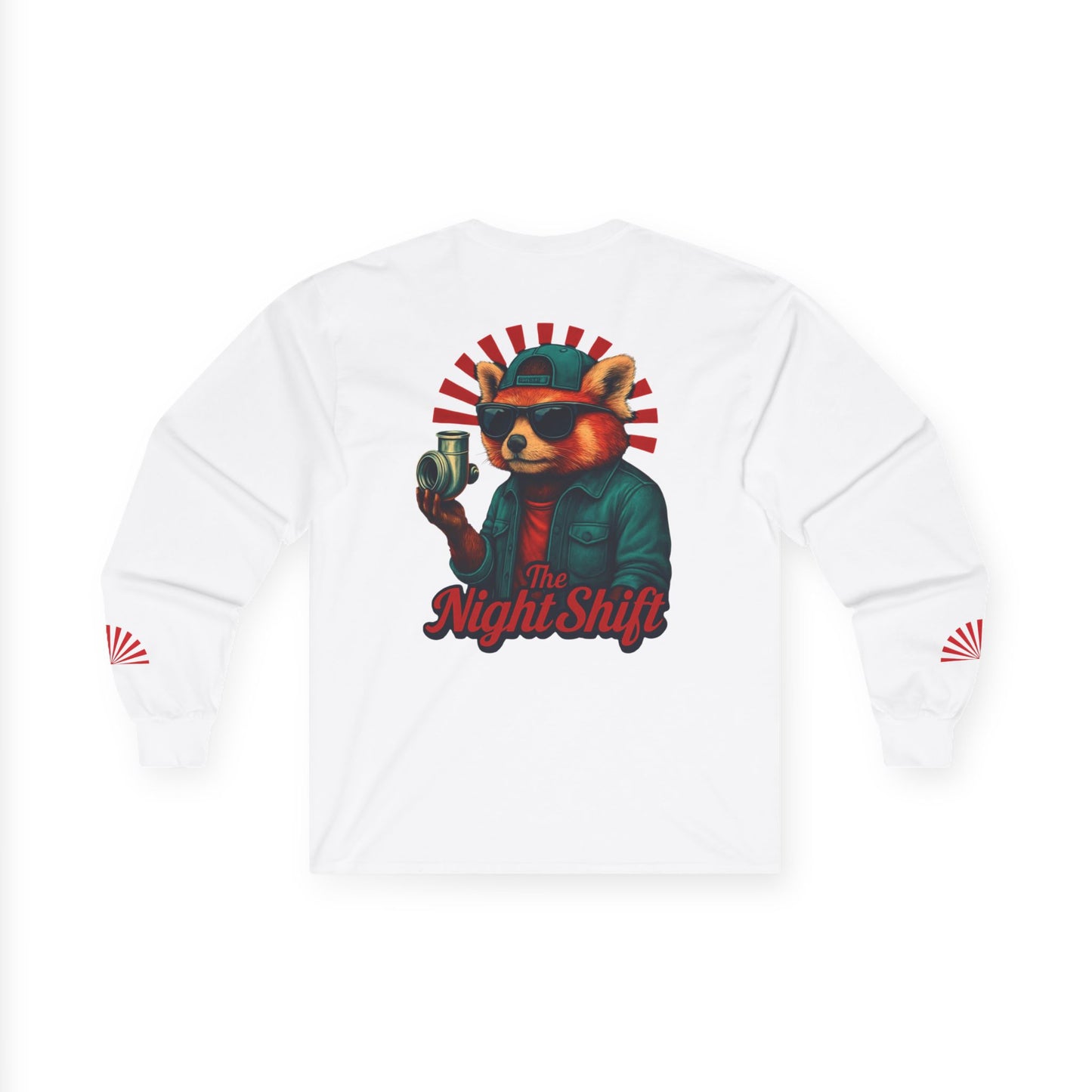 Good Vibes Red Panda-Premium, Ultra Soft Unisex Long Sleeve Tee Printify by The Night Shift Automotive Apparel