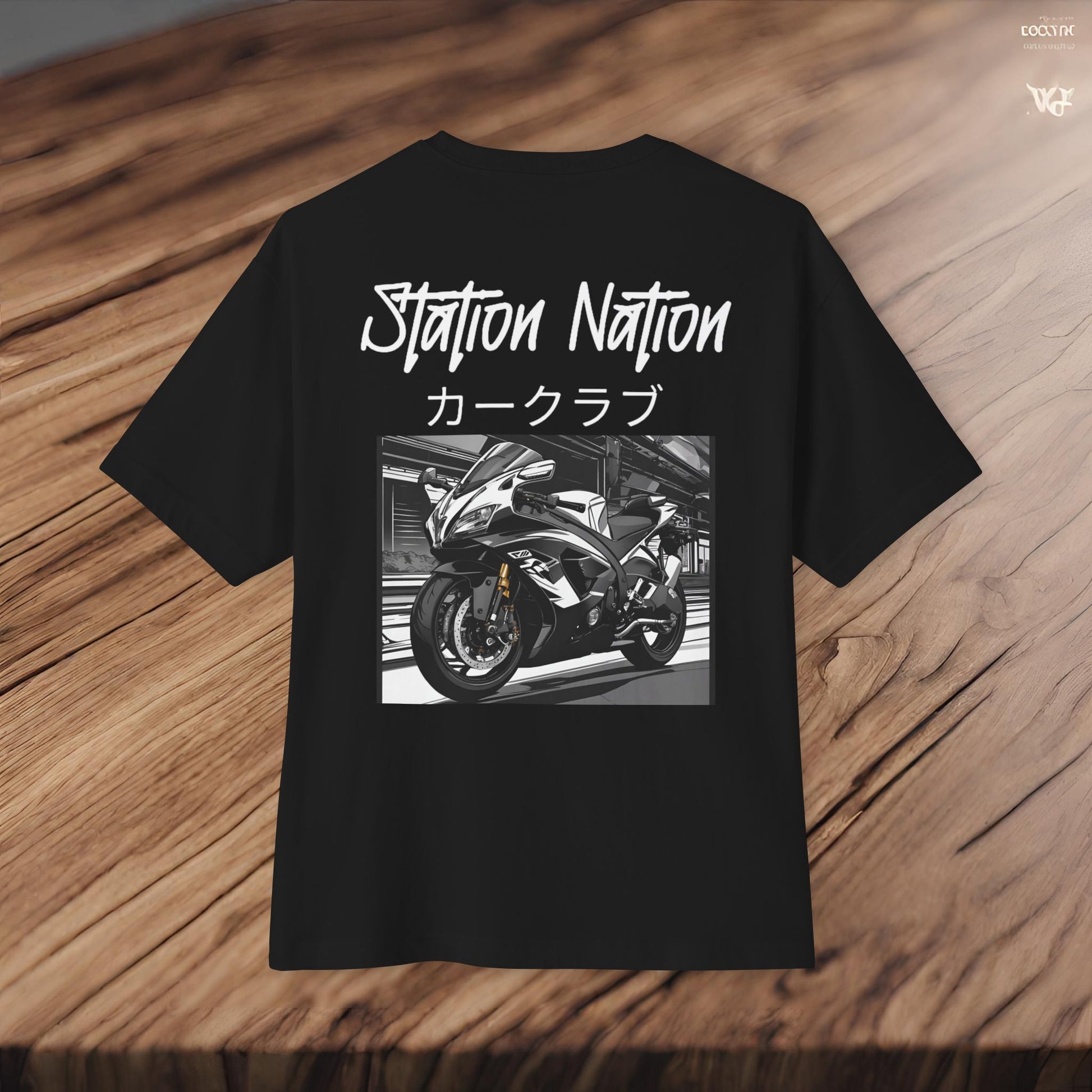 Station Nation-Premium, Ultra Soft Unisex Oversized Boxy Tee Printify by The Night Shift Automotive Apparel