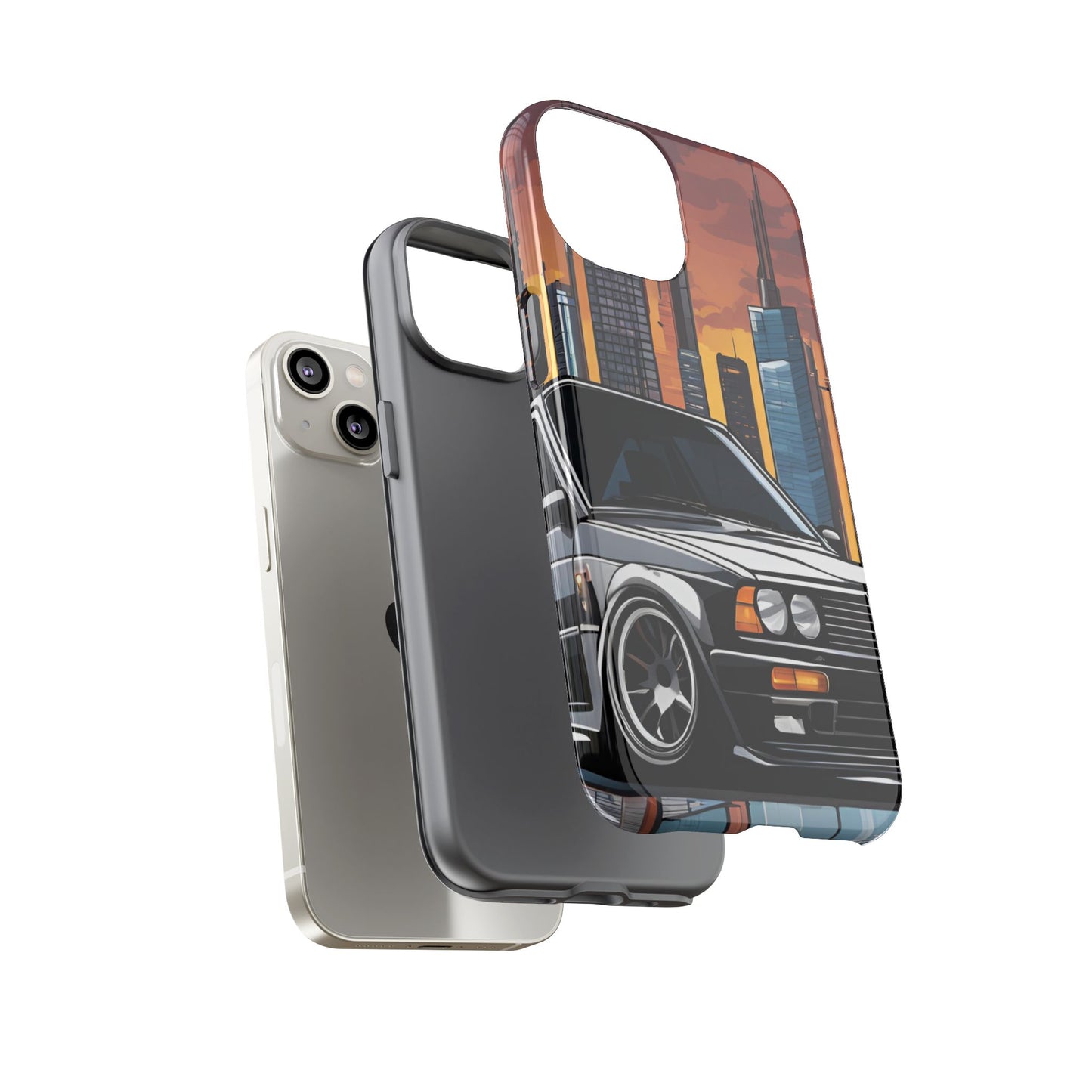 BMW E30 M3-Dual Layer Ultra Tough Phone Case Printify by The Night Shift Automotive Apparel