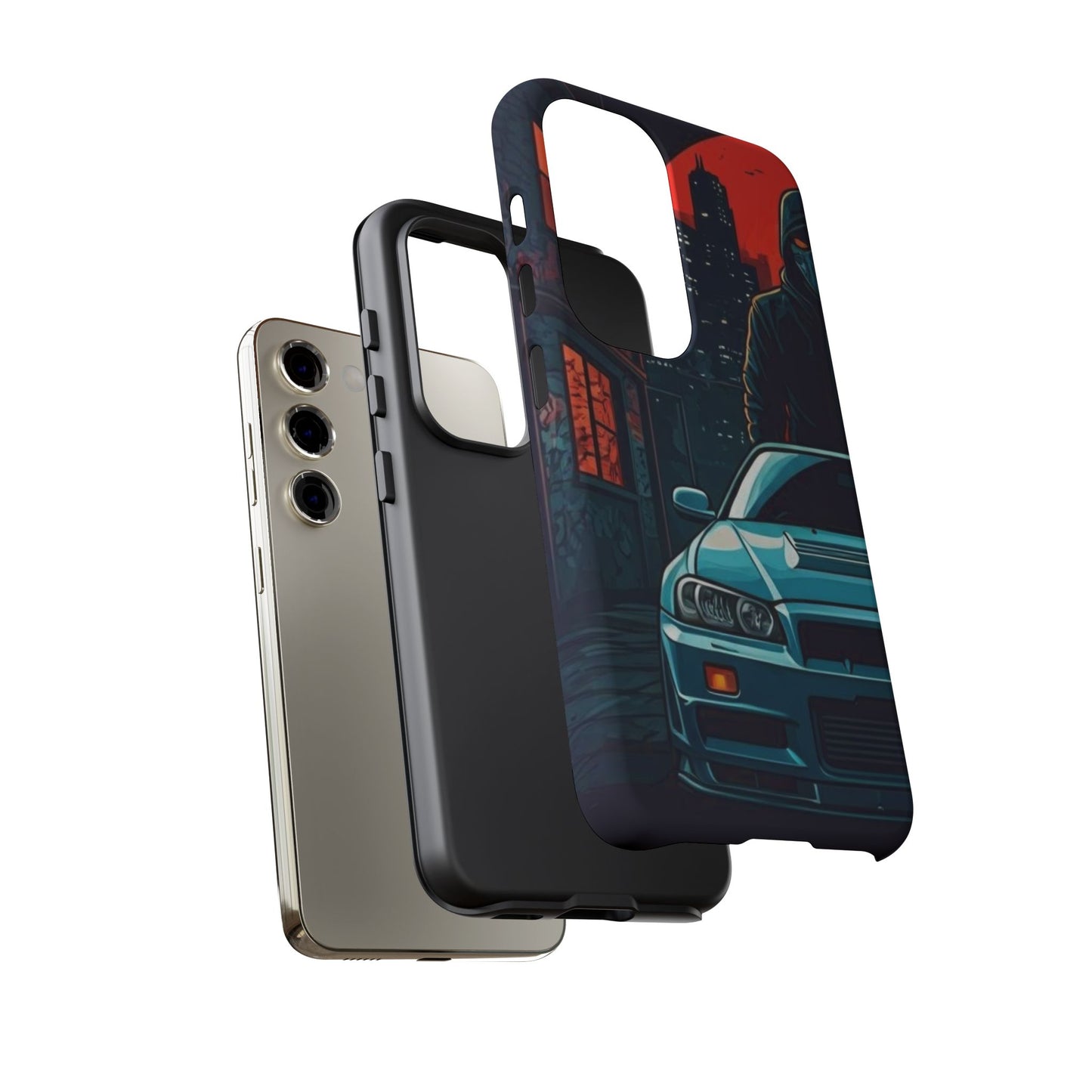 Nissan Skyline R34 Street Life-Dual Layer Ultra Tough Phone Case Printify by The Night Shift Automotive Apparel
