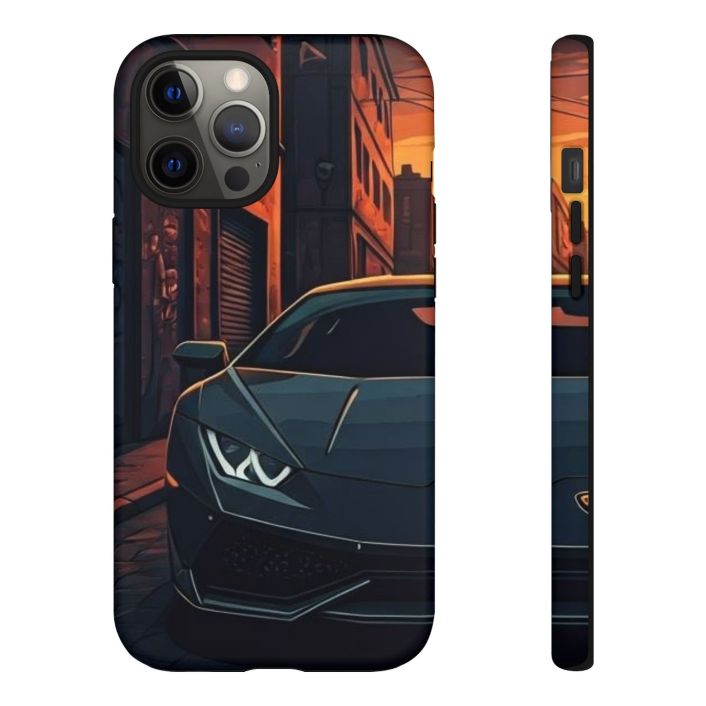 Lamborghini Huracan Street Life-Dual Layer Ultra Tough Phone Case iPhone 12 Pro Max Matte Printify by The Night Shift Automotive Apparel