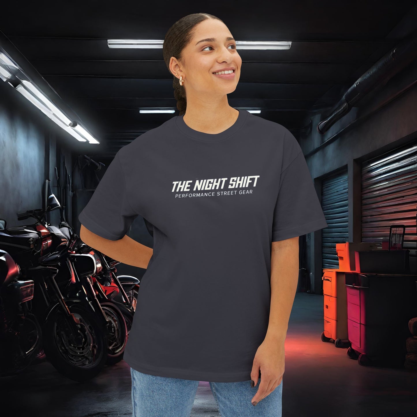 The Night Shift Essentials-Ultra Soft, Premium Unisex Oversized Boxy Tee Printify by The Night Shift Automotive Apparel