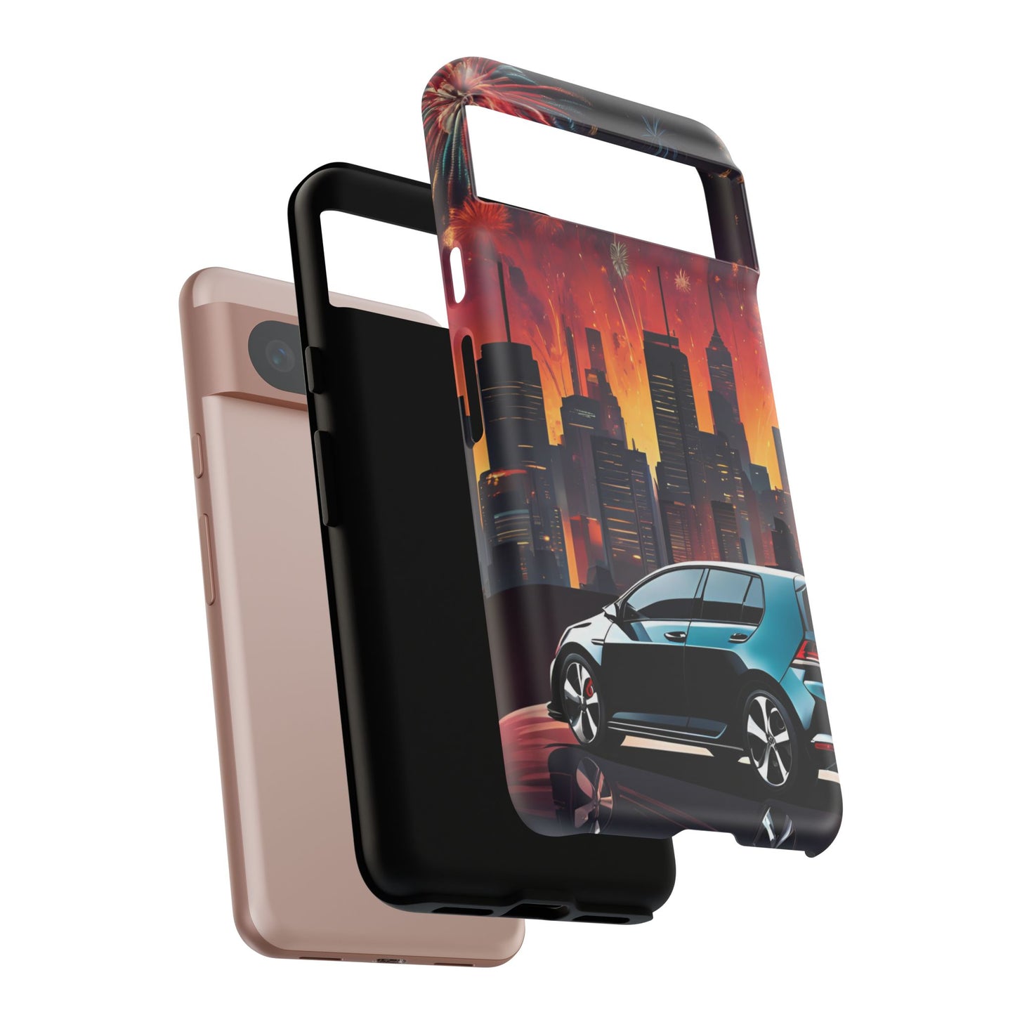 Volkswagon Golf GTI Fireworks-Dual Layer Ultra Tough Phone Case Printify by The Night Shift Automotive Apparel