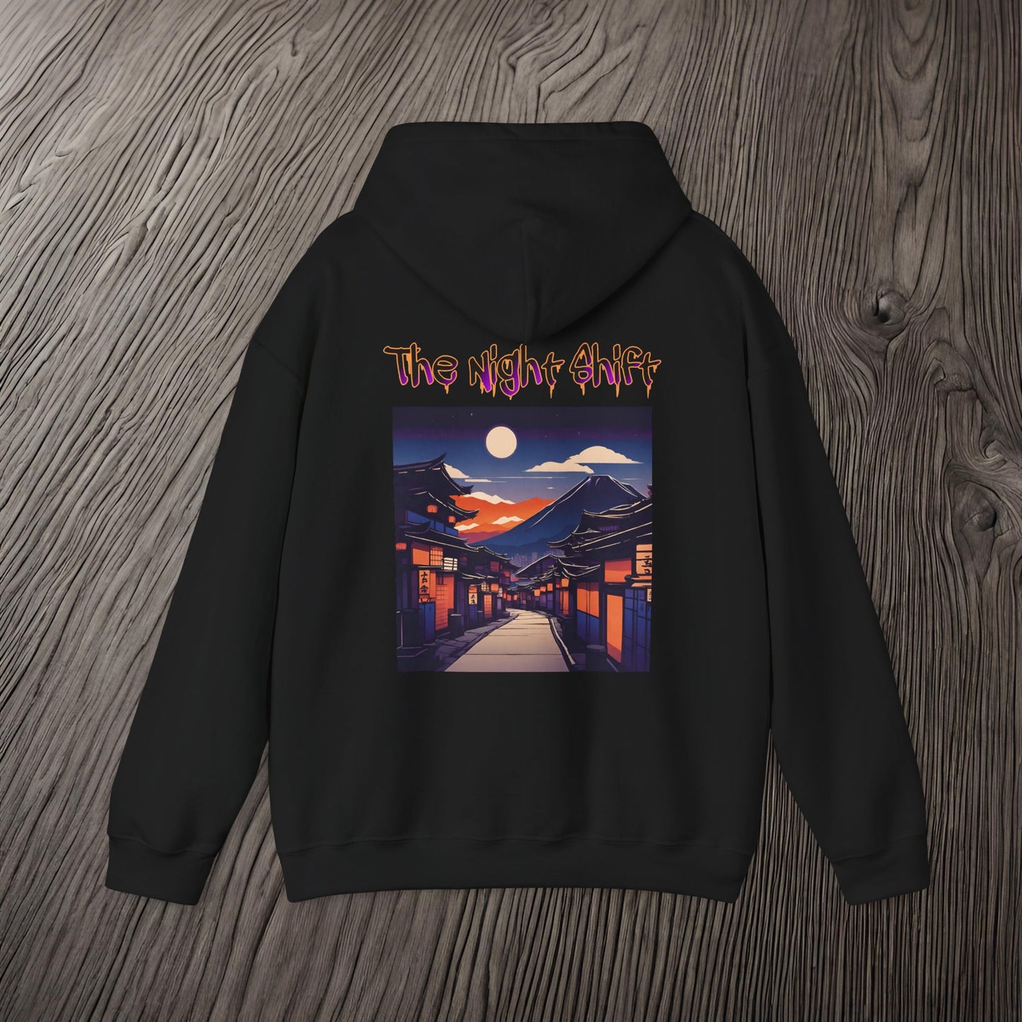 Volcanic Japanese Traditional Village-Ultra Soft, Premium Hoodie Printify by The Night Shift Automotive Apparel