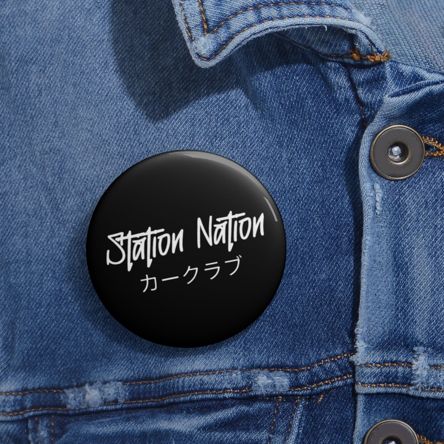 Station Nation Pin Printify by The Night Shift Automotive Apparel