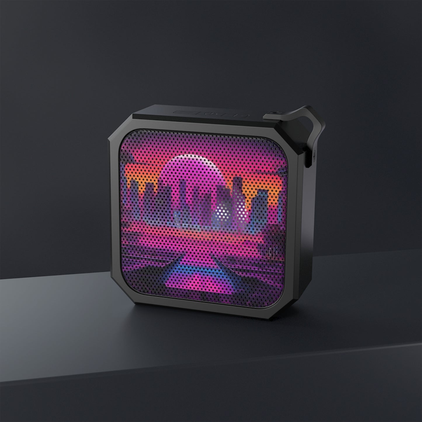 Sunset Sythwave-High Quality Blackwater Outdoor Bluetooth Speaker Printify by The Night Shift Automotive Apparel