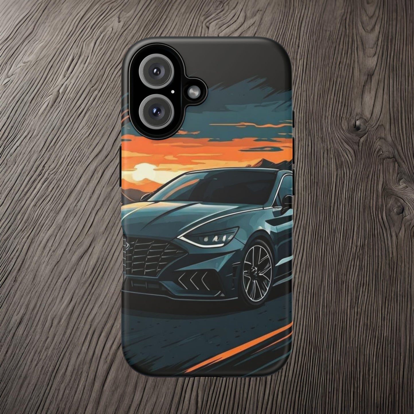 Hyundai Sonata-Sunset Drive-Dual Layer Ultra Tough Phone Case Printify by The Night Shift Automotive Apparel