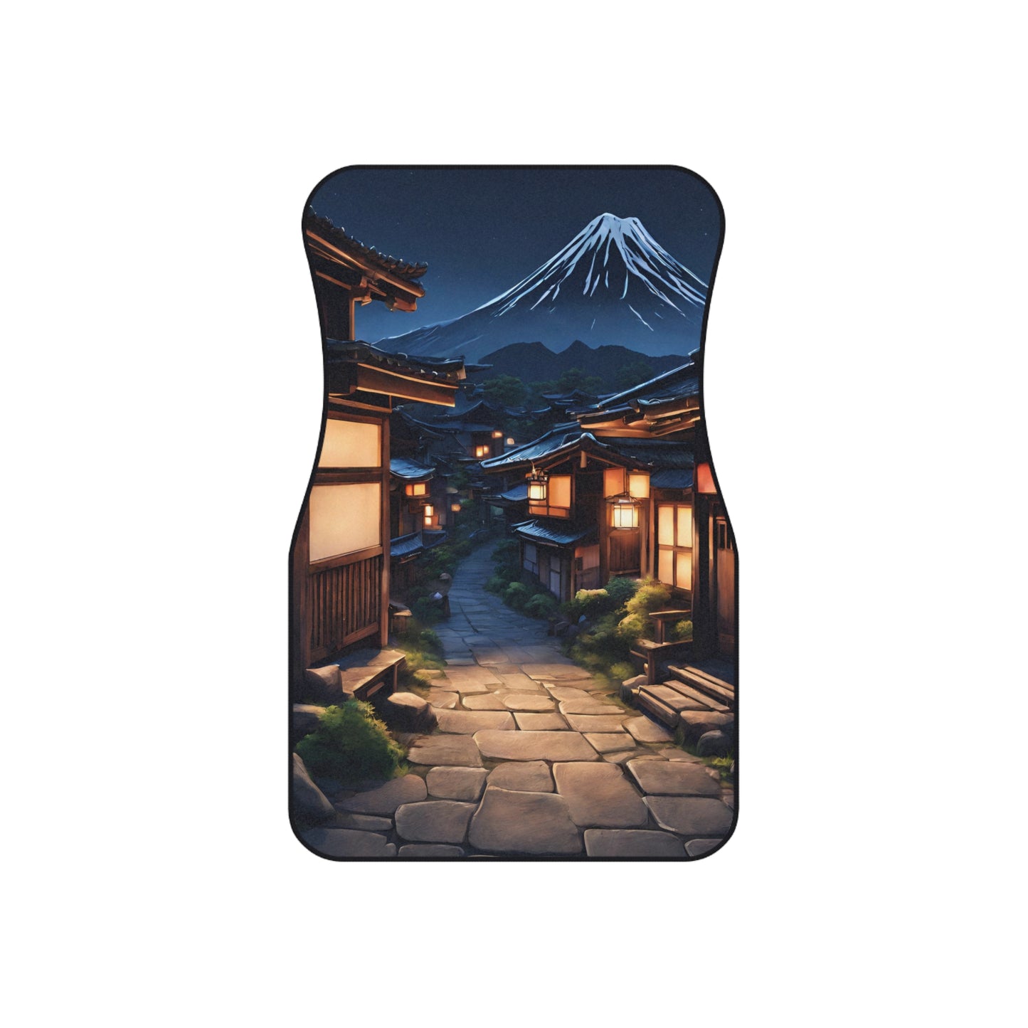 Traditional Japanese Village Countryside-Premium, High Quality Car Floor Mats (Set of 2 Front Floor Mats) Printify by The Night Shift Automotive Apparel