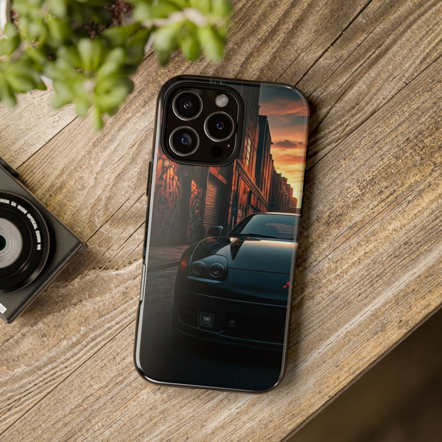 Mitsubishi 3000GT VR4 Street Life-Dual Layer Ultra Tough Phone Case iPhone 16 Pro Max Glossy Printify by The Night Shift Automotive Apparel