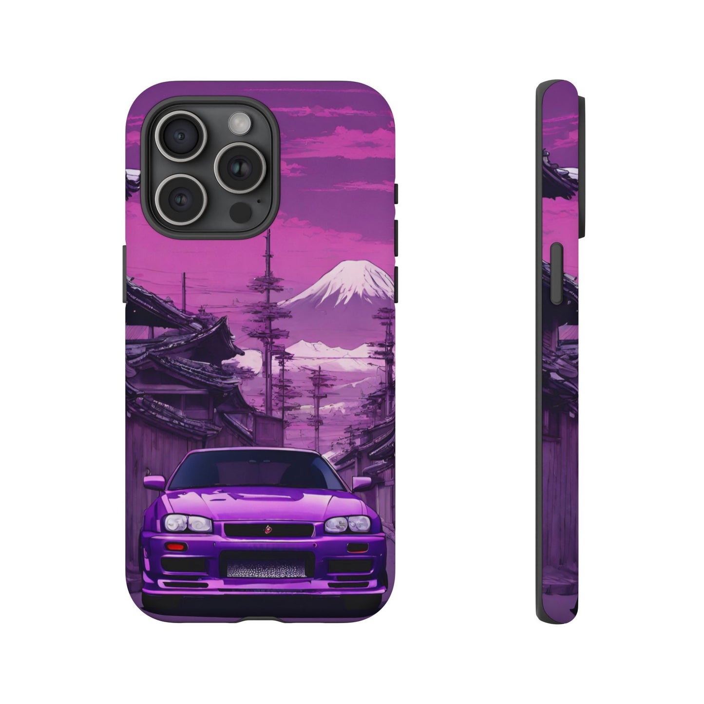 Nissan Skyline R34 Mt Fuji-Dual Layer Ultra Tough Phone Case Printify by The Night Shift Automotive Apparel