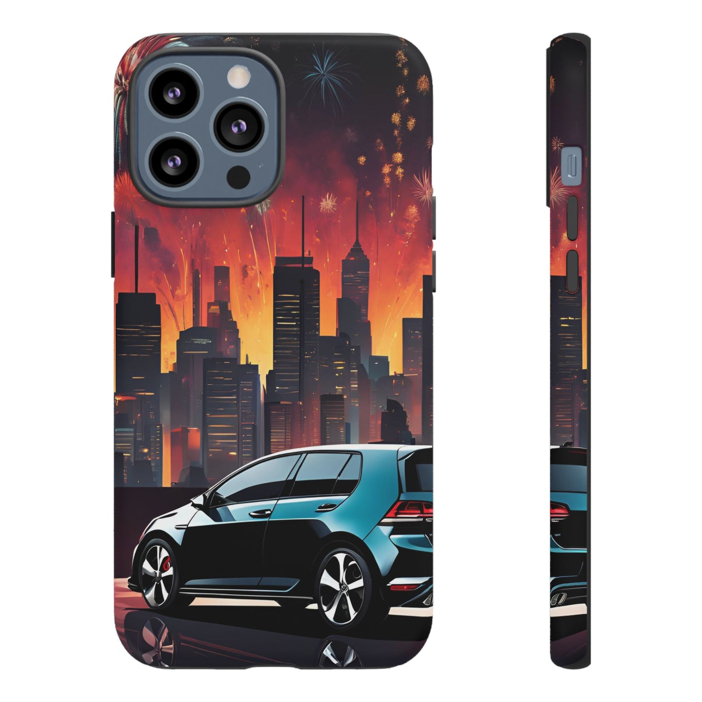 Volkswagon Golf GTI Fireworks-Dual Layer Ultra Tough Phone Case Printify by The Night Shift Automotive Apparel