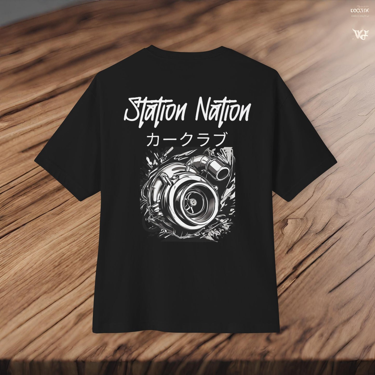 Station Nation-Premium, Ultra Soft Unisex Oversized Boxy Tee Printify by The Night Shift Automotive Apparel