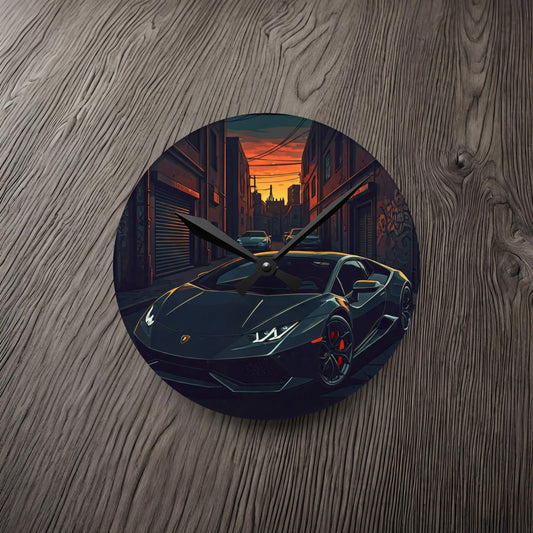Lamborghini Huracan Street Life-Acrylic Wall Clock