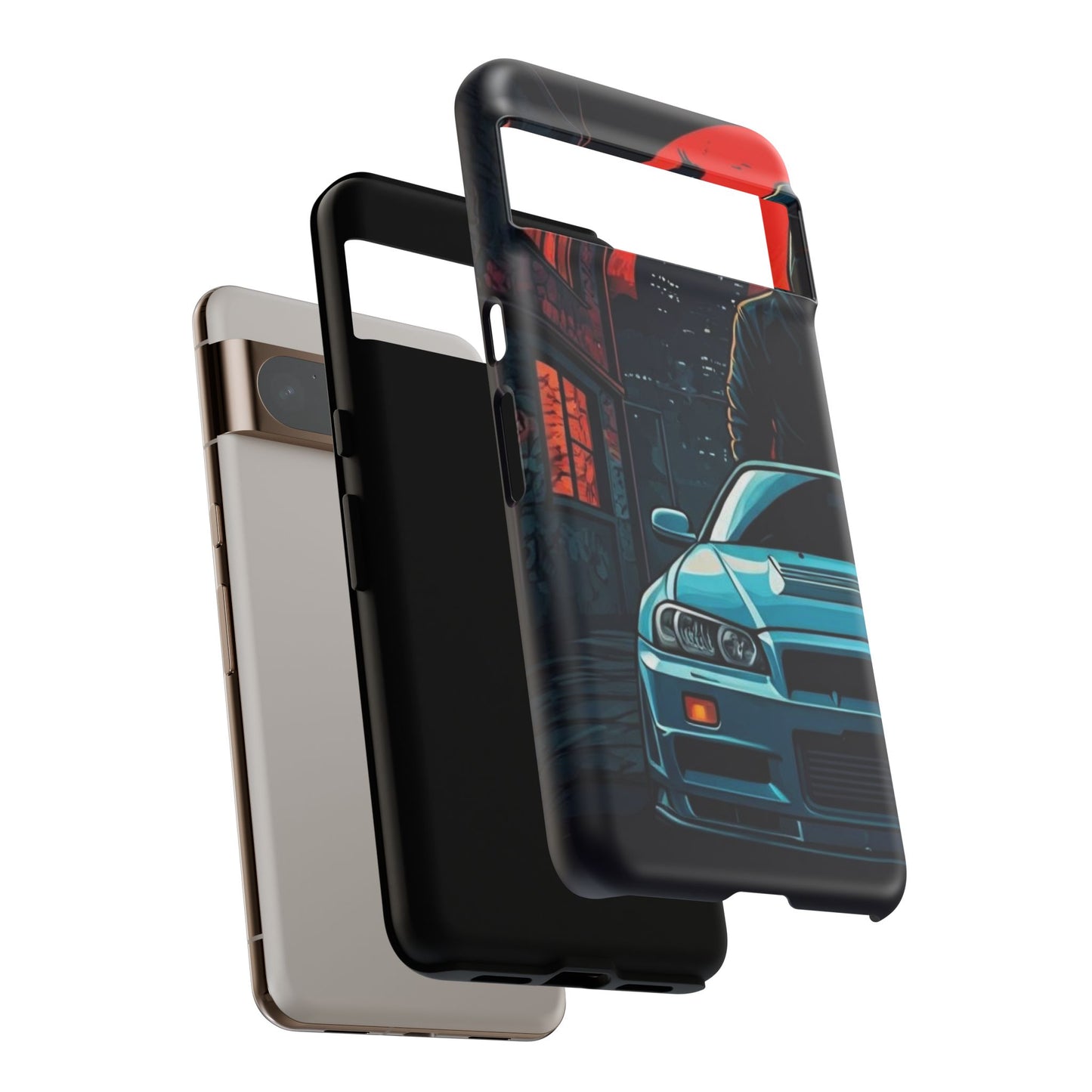 Nissan Skyline R34 Street Life-Dual Layer Ultra Tough Phone Case Printify by The Night Shift Automotive Apparel