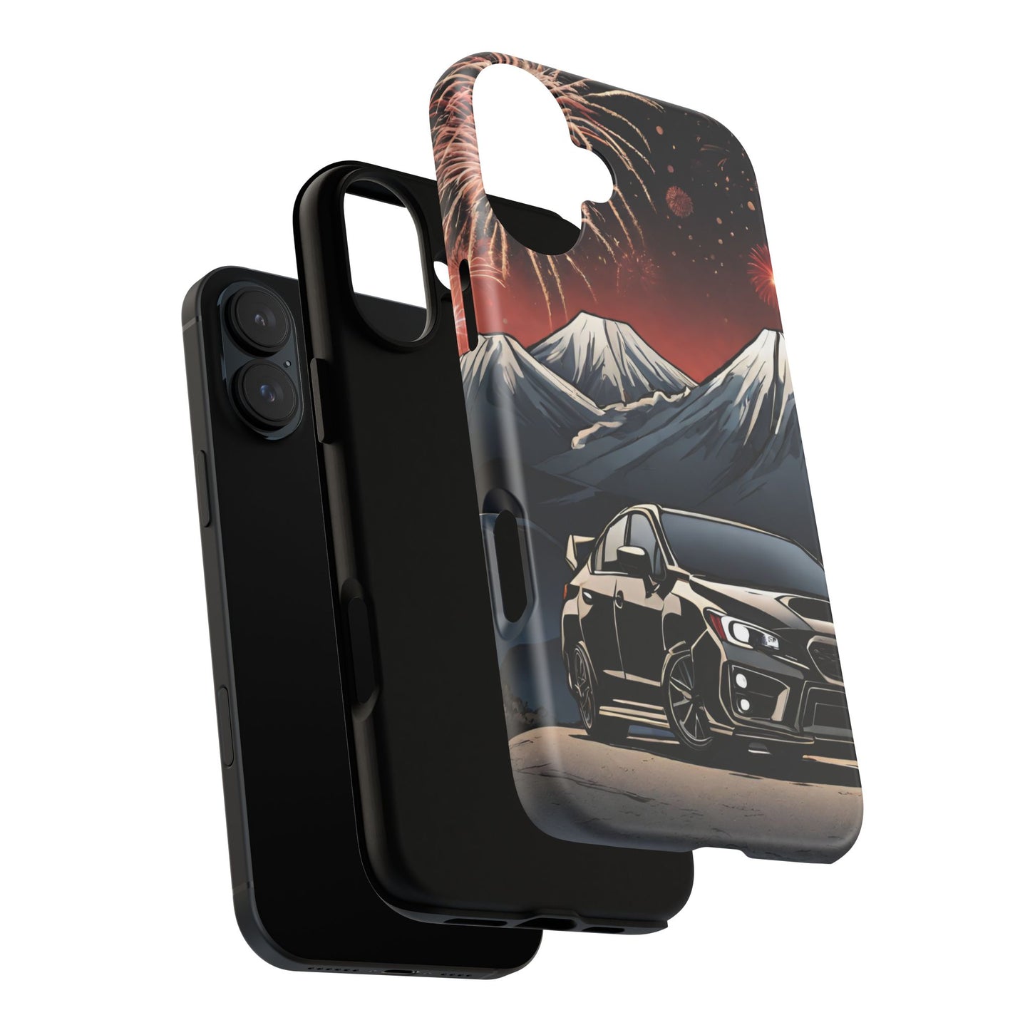 Subaru WRX/STI Fireworks-Dual Layer Ultra Tough Phone Case Printify by The Night Shift Automotive Apparel