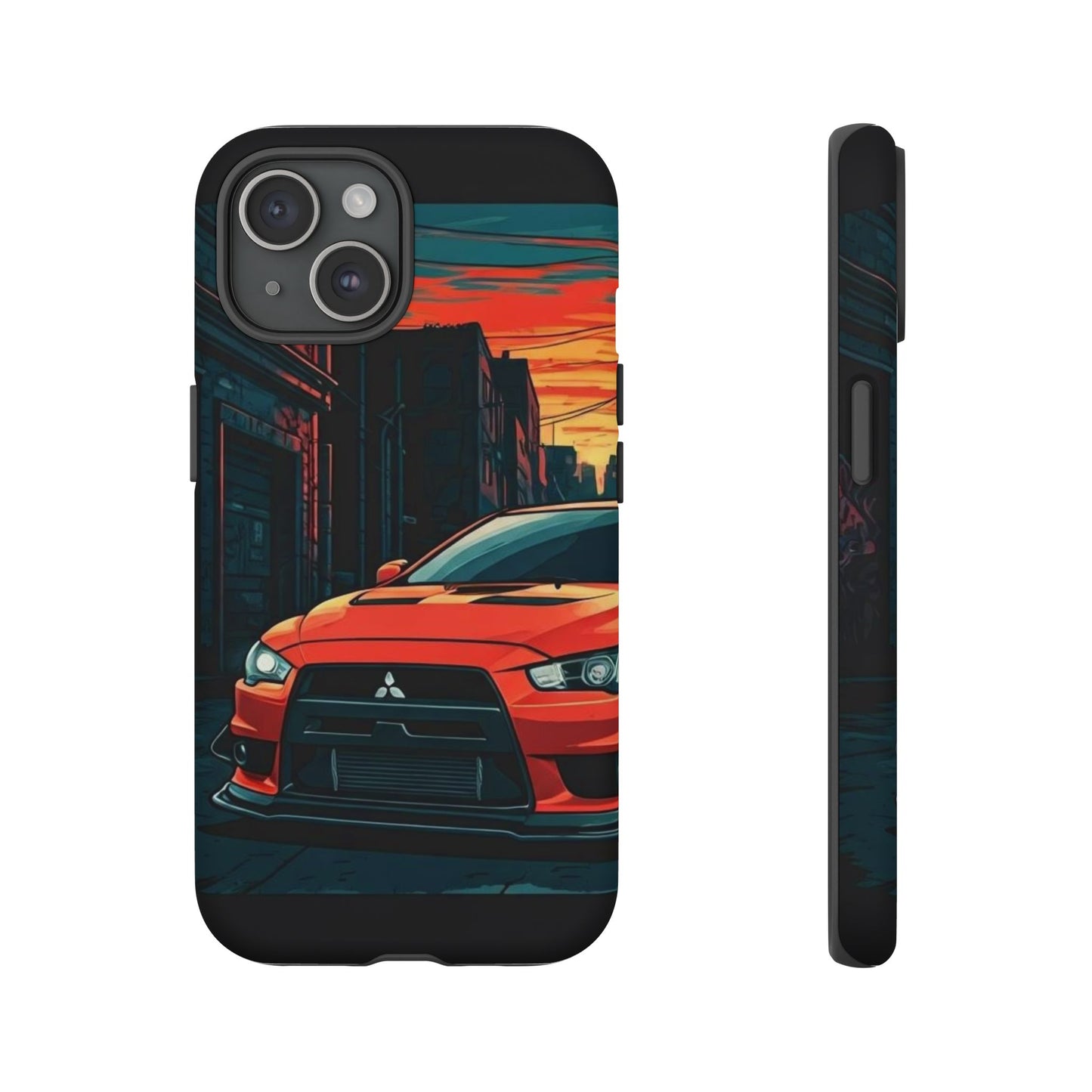 Mitsubishi Evo X Street Life-Dual Layer Ultra Tough Phone Case Printify by The Night Shift Automotive Apparel