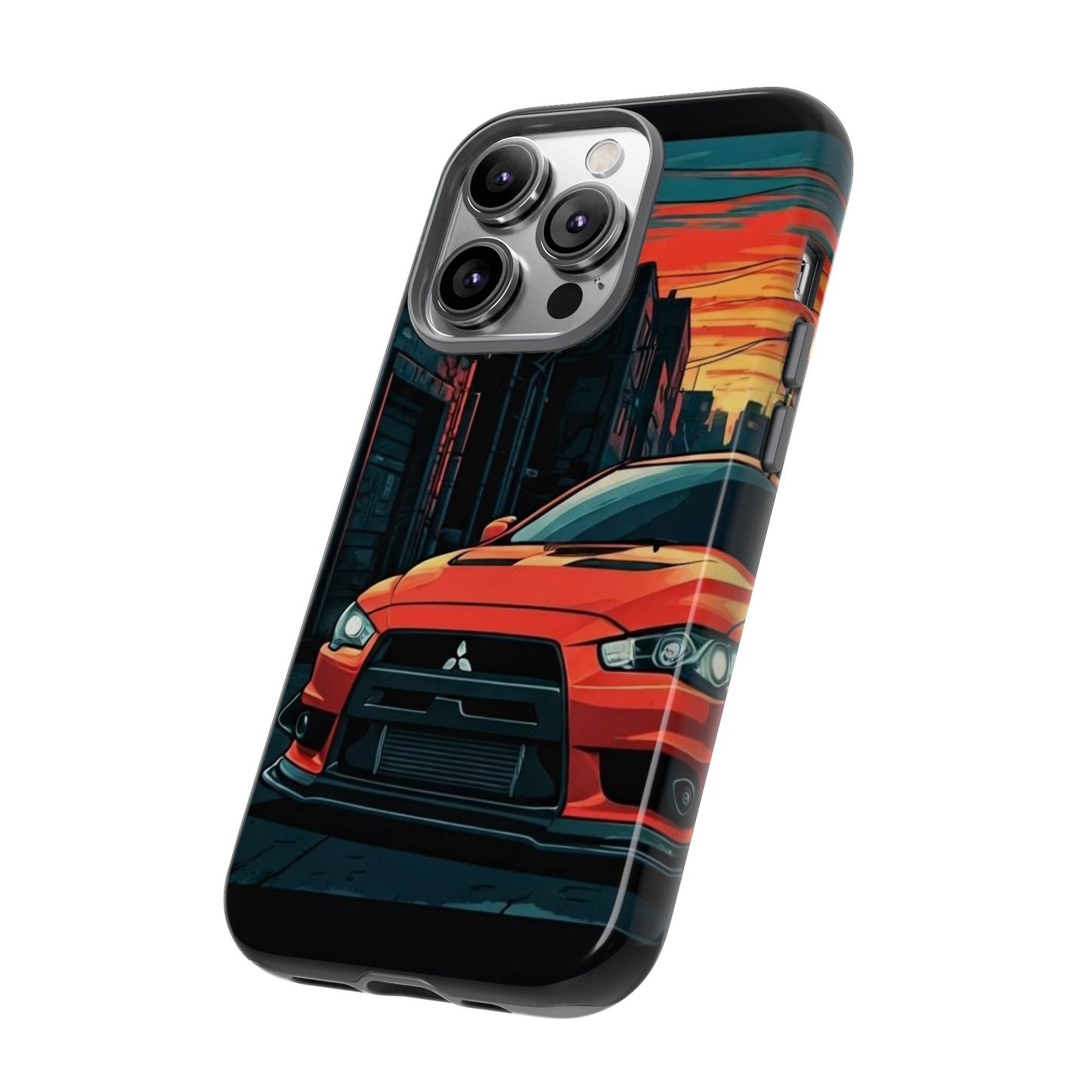 Mitsubishi Evo X Street Life-Dual Layer Ultra Tough Phone Case Printify by The Night Shift Automotive Apparel