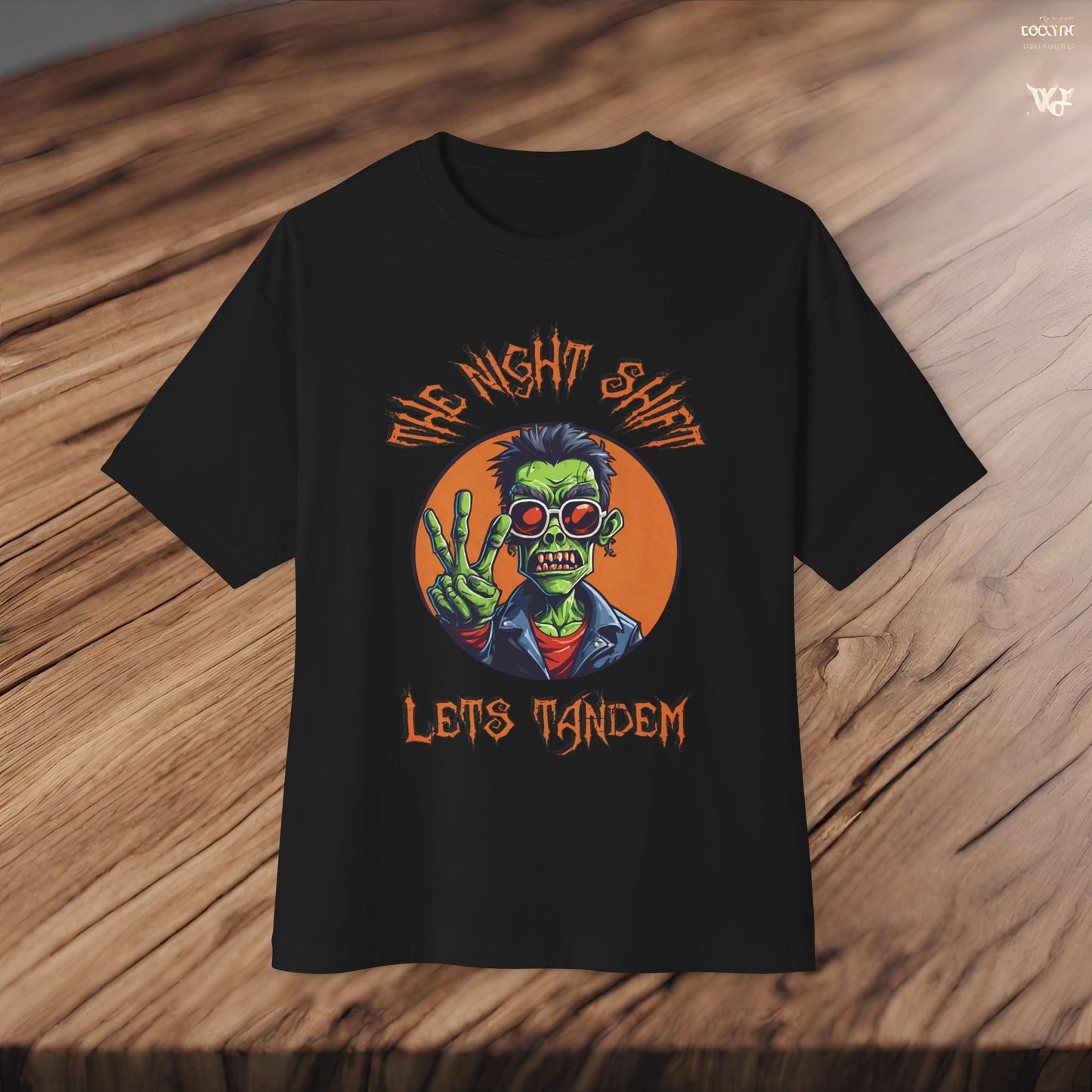 Lets Tandem Drift Zombie-Premium, Ultra Soft Unisex Oversized Boxy Tee Printify by The Night Shift Automotive Apparel