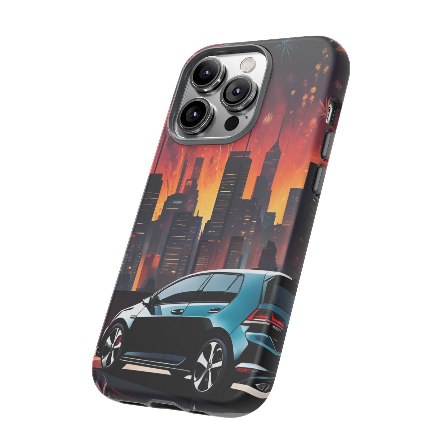 Volkswagon Golf GTI Fireworks-Dual Layer Ultra Tough Phone Case Printify by The Night Shift Automotive Apparel