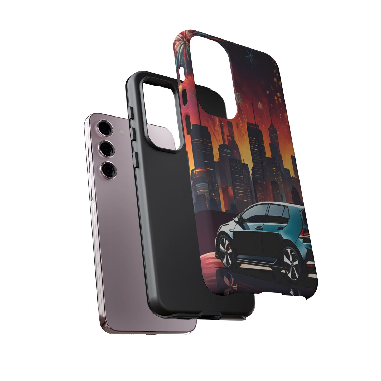 Volkswagon Golf GTI Fireworks-Dual Layer Ultra Tough Phone Case Printify by The Night Shift Automotive Apparel