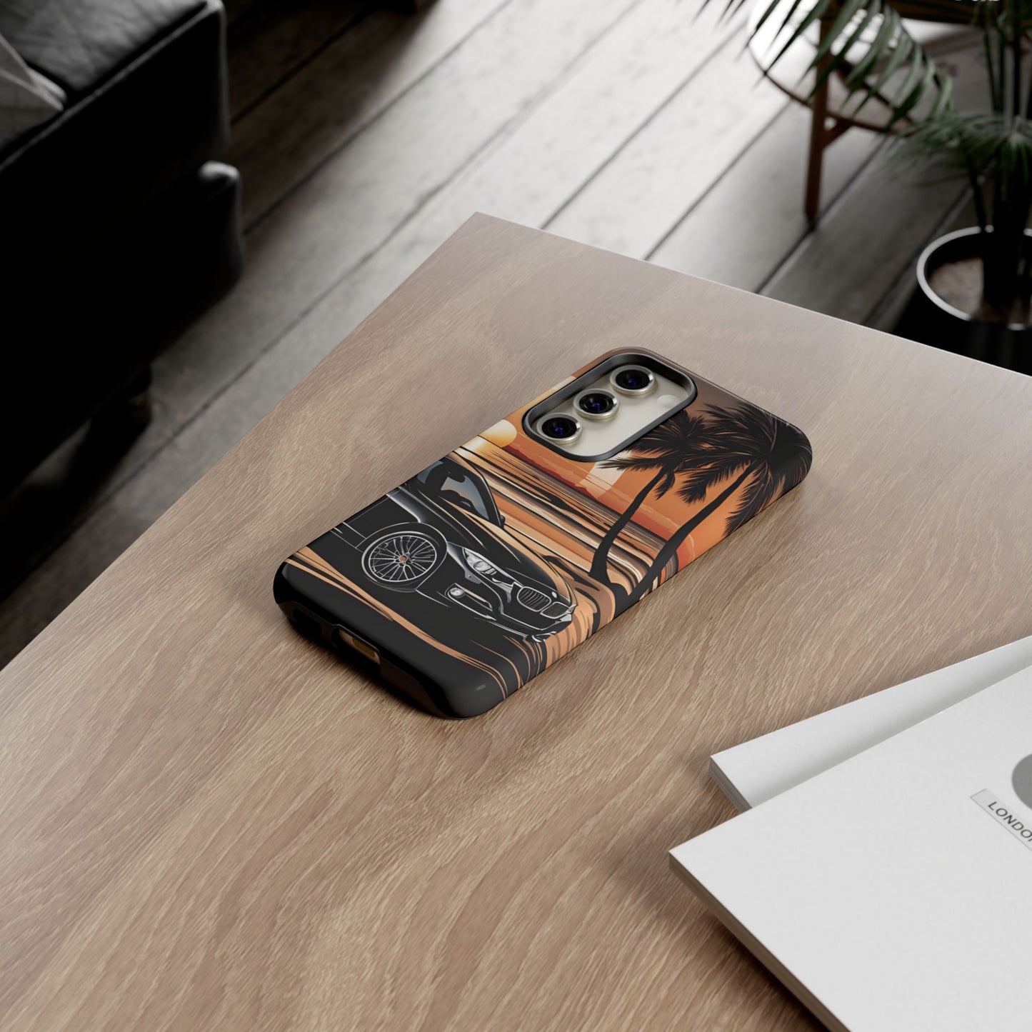 BMW Sunset On The Beach-Dual Layer Ultra Tough Phone Case Samsung Galaxy S23 Glossy Printify by The Night Shift Automotive Apparel