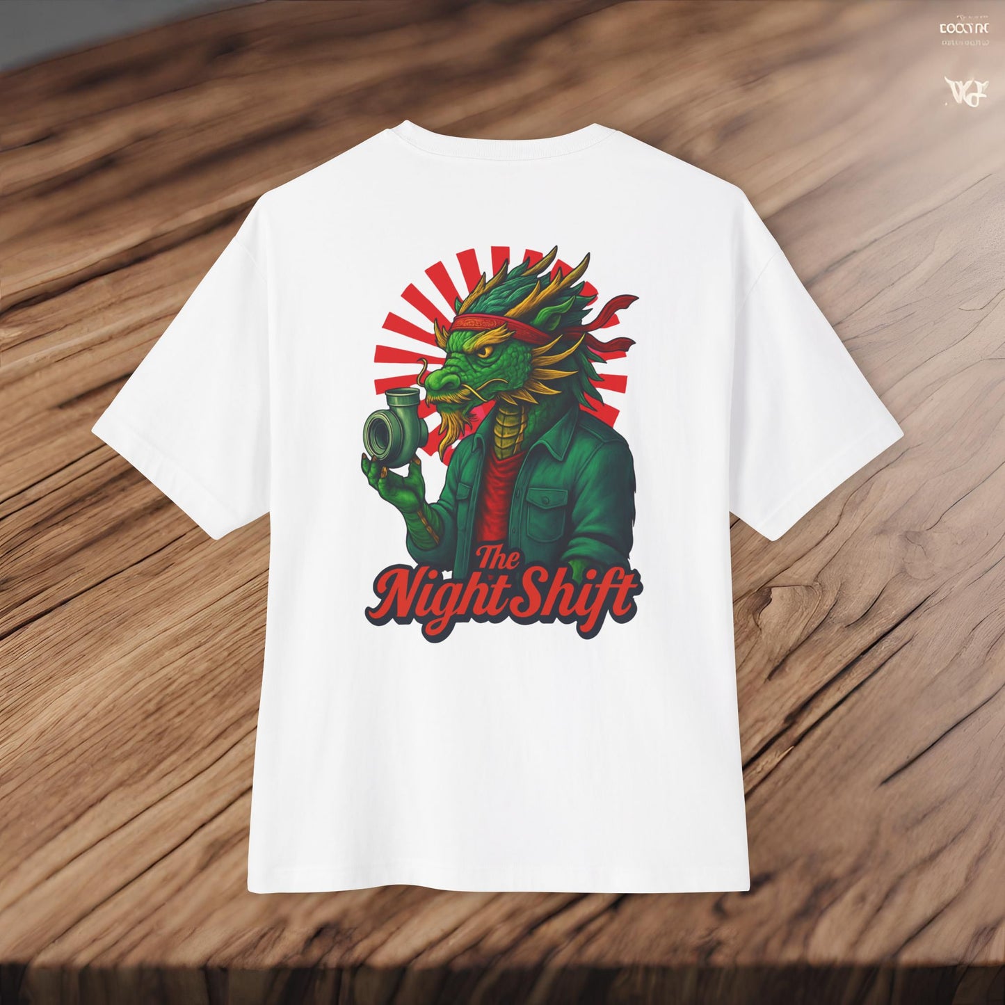 Good Vibes Dragon-Premium, Ultra Soft Unisex Oversized Boxy Tee Printify by The Night Shift Automotive Apparel